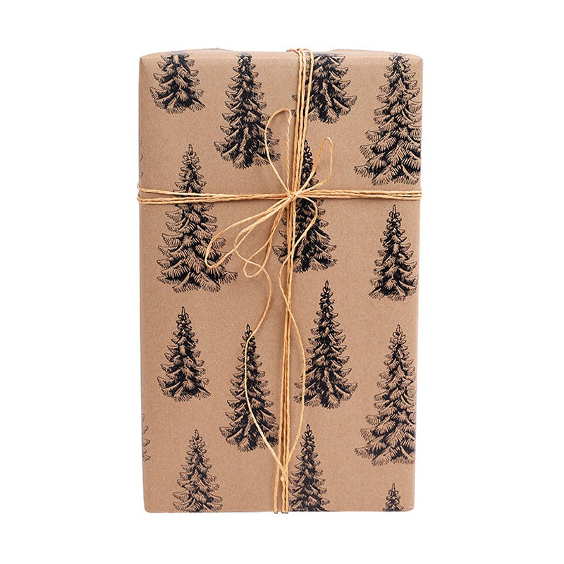 10 Papel De Regalo Para Navidad Pliego 50x70cm Kraft Marrón