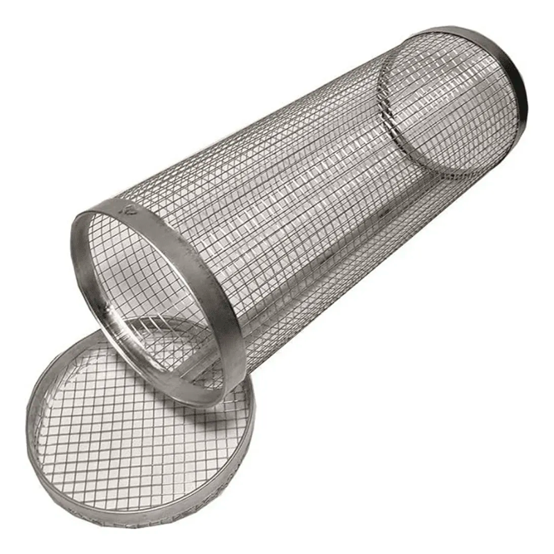 Parrilla Cilíndrica De Acero Inoxidable Cesta Asado Barbacoa
