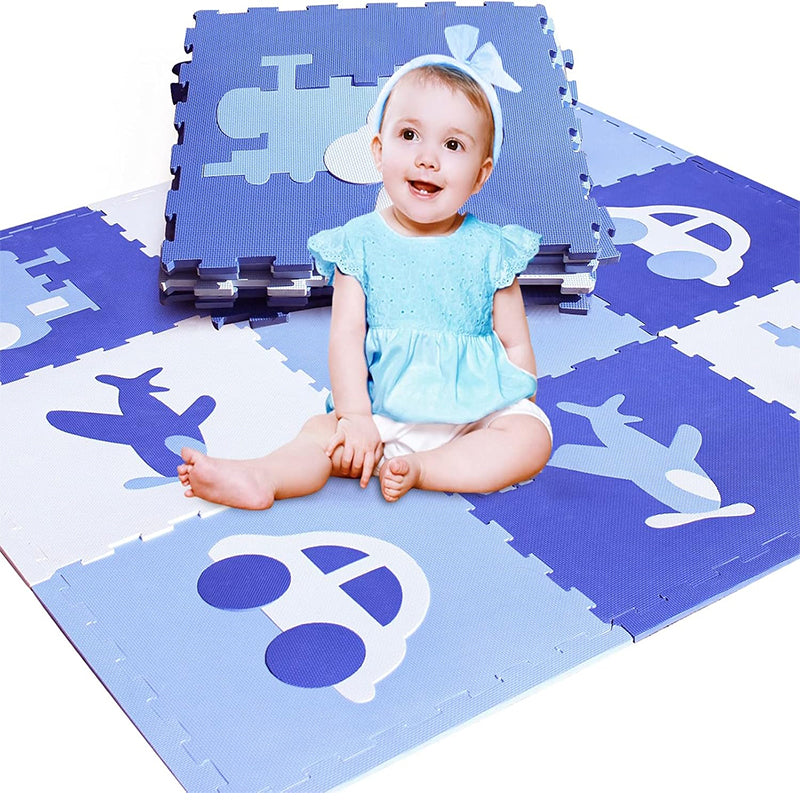 Pack De 9 Alfombras Piso Puzzle Goma Eva Antigolpes 60x60cm