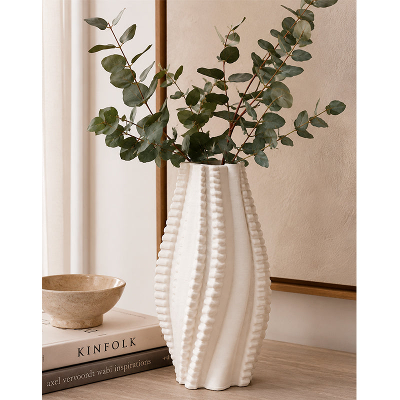 Jarron De Ceramica Para Decoracion Florero Texturizado 1225