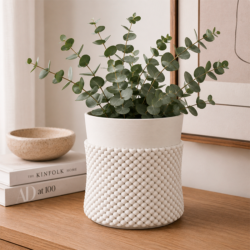 Jarron De Ceramica Para Decoracion Florero Texturizado 1228