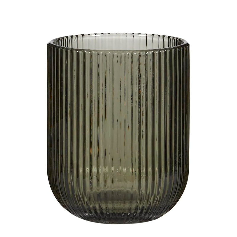 Set 6 Vasos Acanalado Vaso Origami 280ml Gris