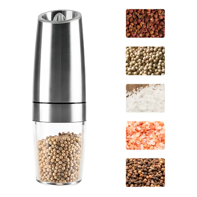 Molinillo de Pimienta Eléctrico Salpimentero Inalambrico de Acero Inoxidable Recargable USB