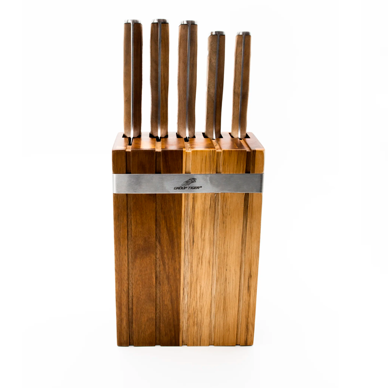 Juego De 5 Cuchillos De Cocina Premium Con Base De Madera