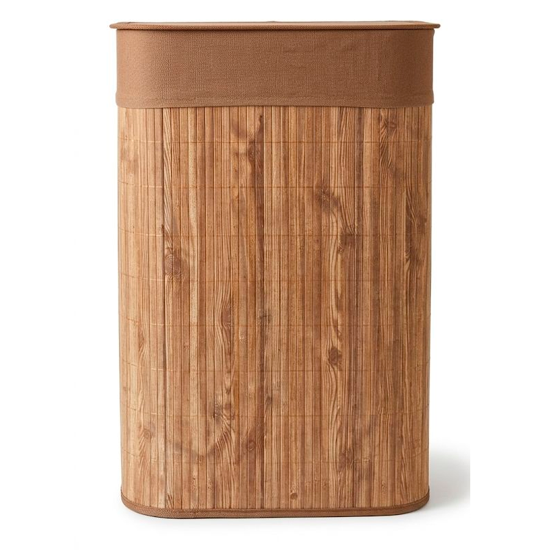 Canasto Cesto Ropa Sucia Pleglable Look Bambu Grande Tapa Im