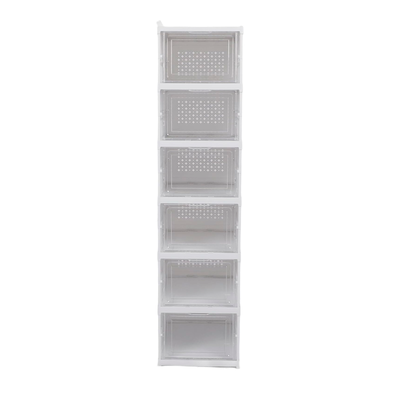 Organizador De Zapatos 6 Niveles Plegable Cajonera Plástica