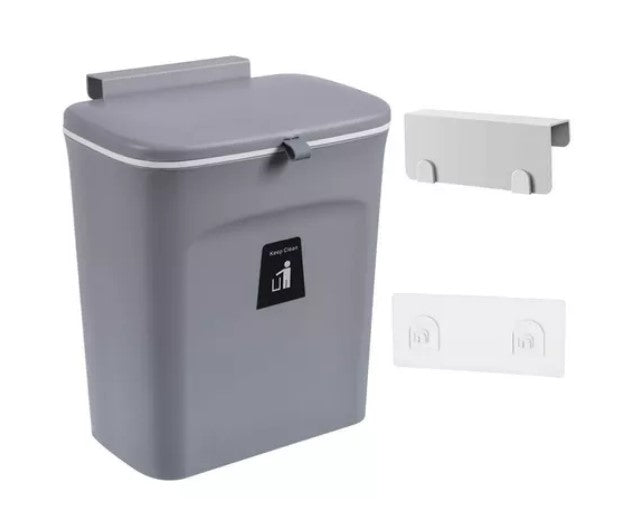 Cubo De Basura Colgante Con Soporte De Gabinete De 9 Litros