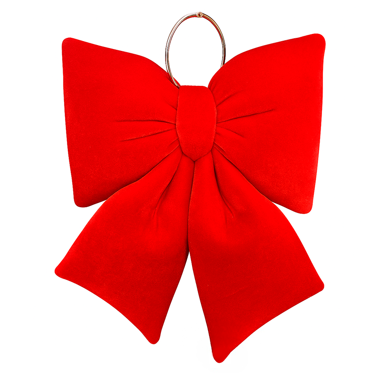 LAZOS DE TERCIOPELO ROJO 5cm SET 5 UNIDADES