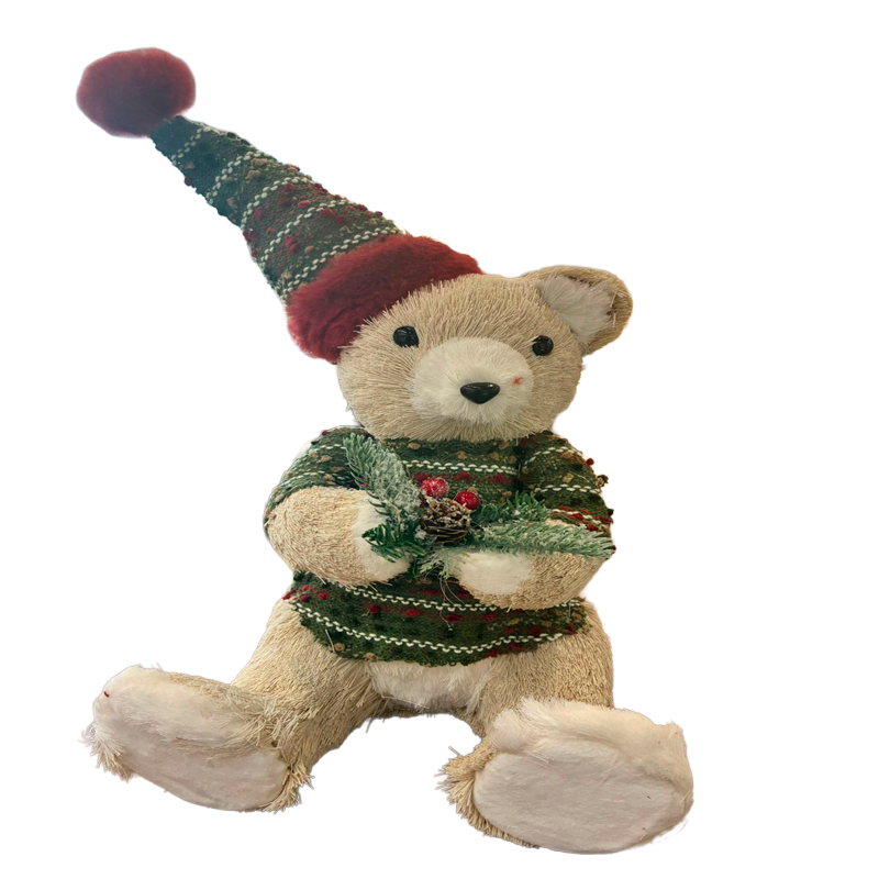 Oso Peluche Pascuero Navideño Adorno Para Arbol De Navidad