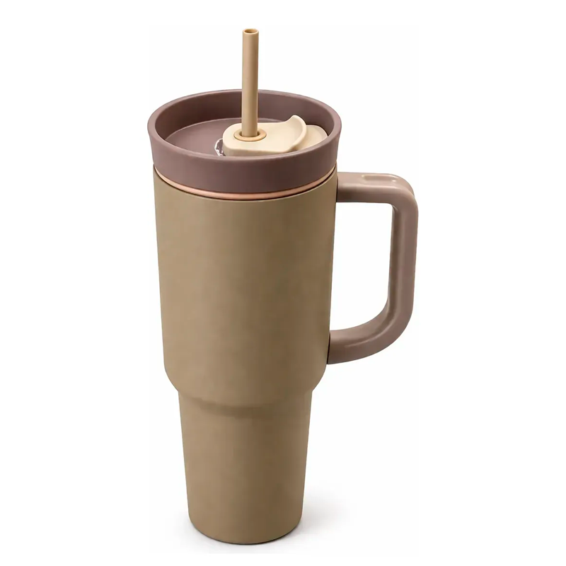 Vaso Termico con Bombilla 1200 ml Acero Inoxidable Antiderrame Tipo Stanley