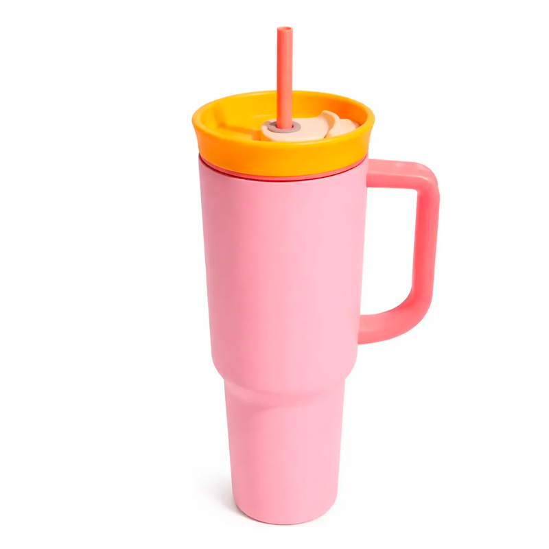 Vaso Termico con Bombilla 1200 ml Acero Inoxidable Antiderrame Tipo Stanley