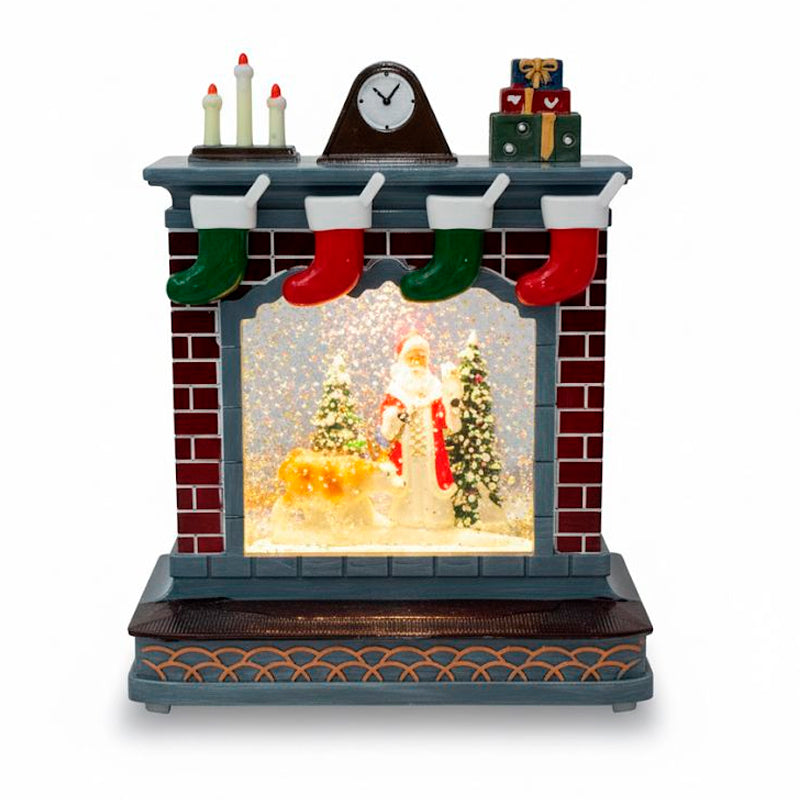 Chimenea Con Luces Y Musica Adorno Navideño De Pascua