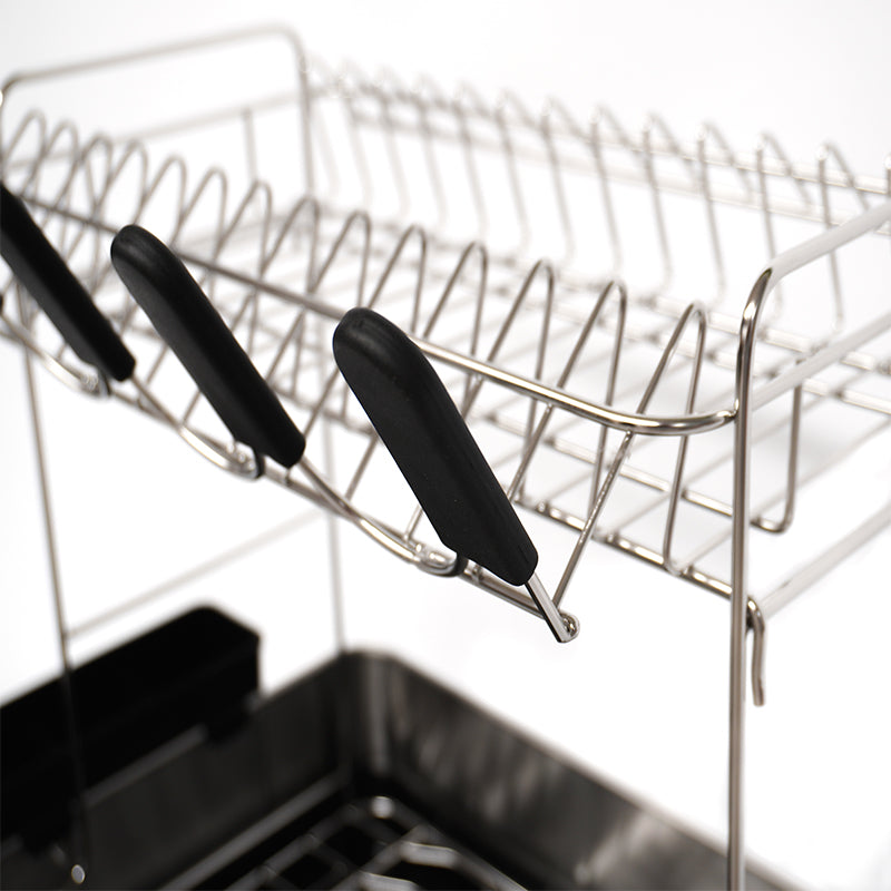 Escurridor De Platos Inoxidable De 2 Niveles Organizador De Cocina