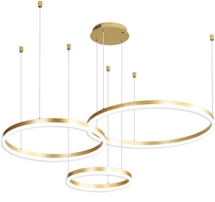 Lámparas Colgante Vintage Industrial Cuerda De Cáñamo 3 Aros