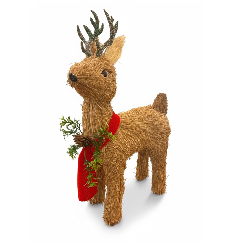 Adorno De Navidad Muñeco Reno Con Piñas Decoracion Navideña Reno