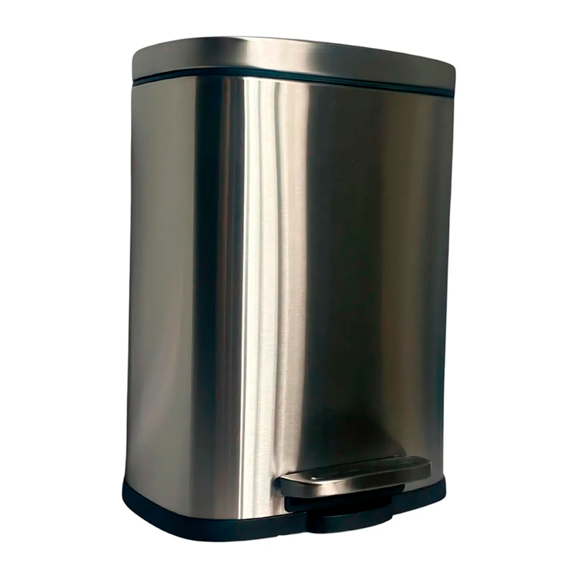 Cubo De Basura 12L Acero Inoxidable Hogar Oficina