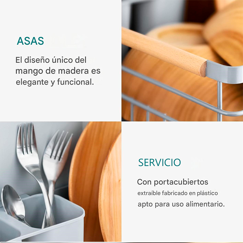 Escurridor De Platos Secador De Loza Organizador De Cocina