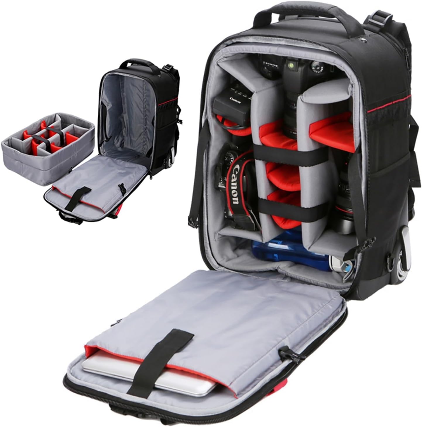 Maleta Fotográfica Cámara Réflex Lentes Flash Mochila Bolso