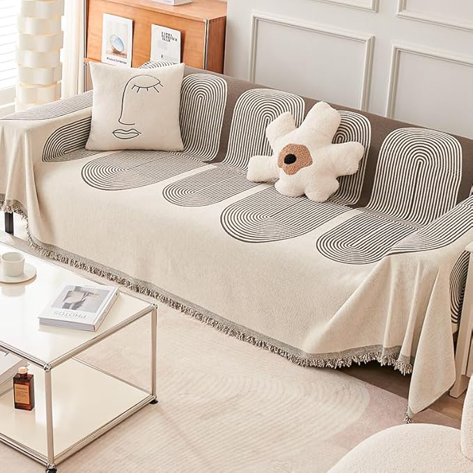 Manta Acogedora para Sofá – Diseño Moderno y Natural Wakeshome