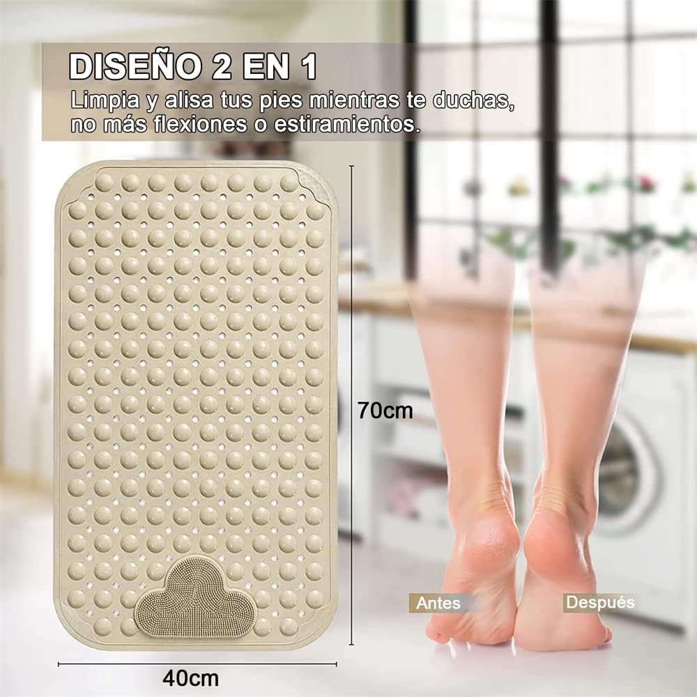 Piso De Goma Antideslizante Tina Ducha Alfombra Bañera Cepil