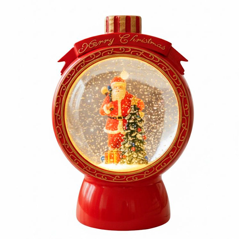 Adornos Navideños Caja De Música Globo Con Copos De Nieve