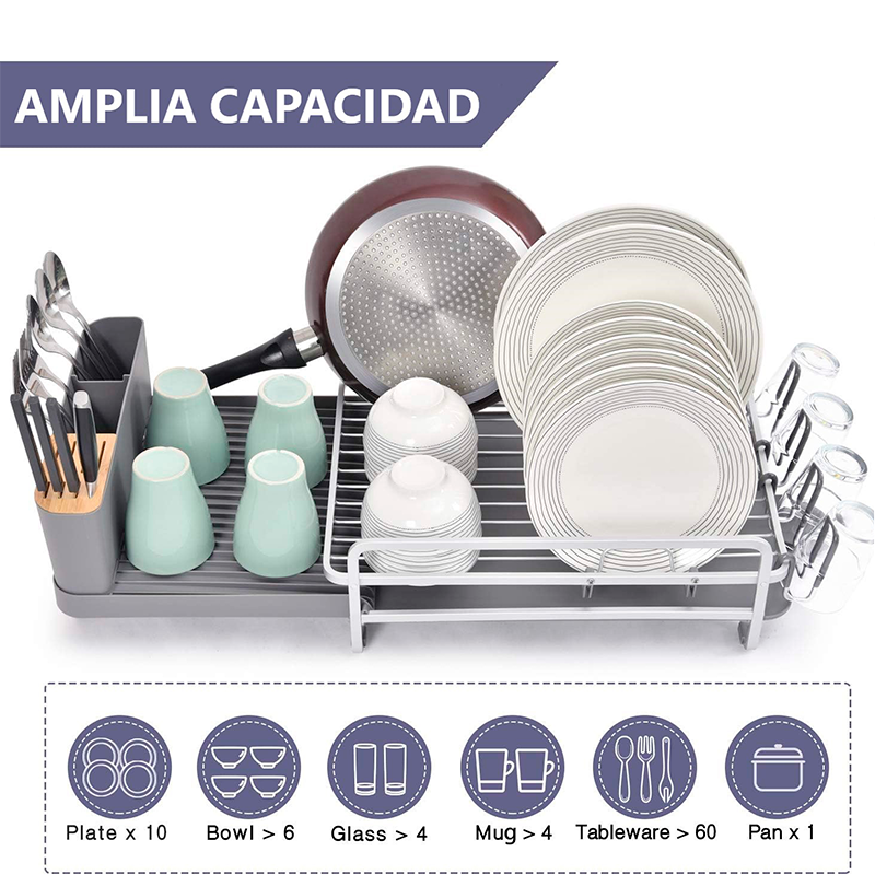Escurridor De Platos Expandible Secaloza Servicio Inoxidable