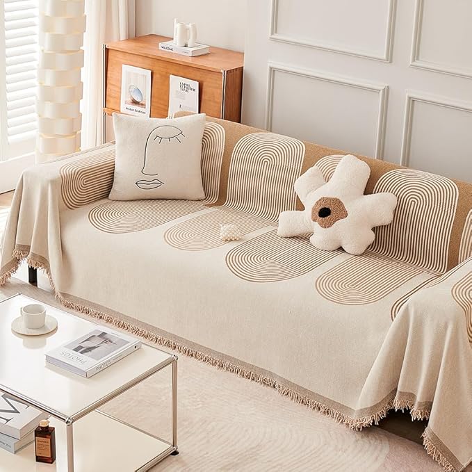 Manta Acogedora para Sofá – Diseño Moderno y Natural Wakeshome