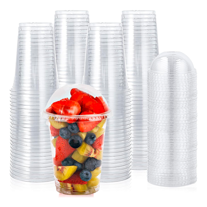 50 Vaso Desechable Plastico Tapa Domo 16oz Vaso Grande 500ml