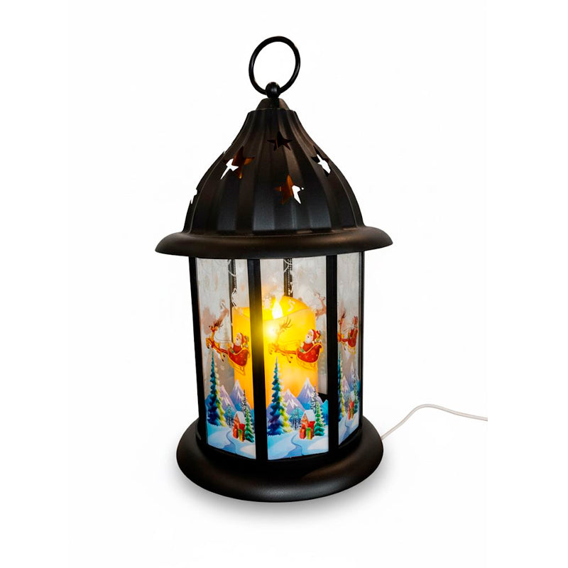 Candelabro Led De Navidad Sin Llama Lampara Decorativa Pilas / Usb