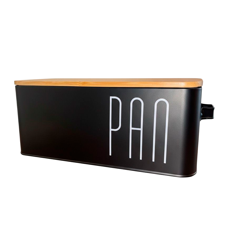 Paneras Caja de Pan Caja Acero Inoxidable con Tapa Tabla De Cortar De Bambú