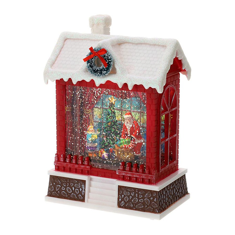 Luces De Navidad Casita Adorno De Pascua Arbol Navideño Rojo