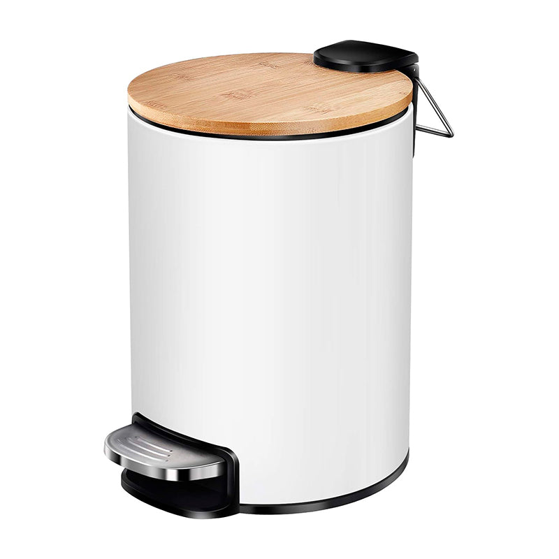 Cubo De Basura De Acero Inoxidable 5 Litros Basurero Pedal Baño Cocina
