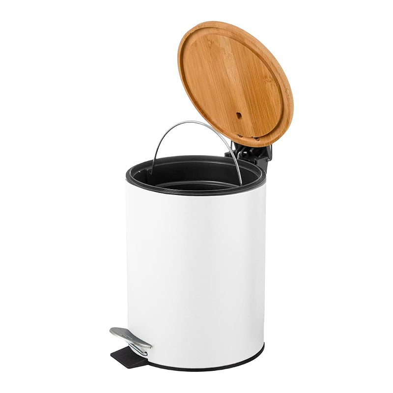 Cubo De Basura De Acero Inoxidable 5 Litros Basurero Pedal Baño Cocina