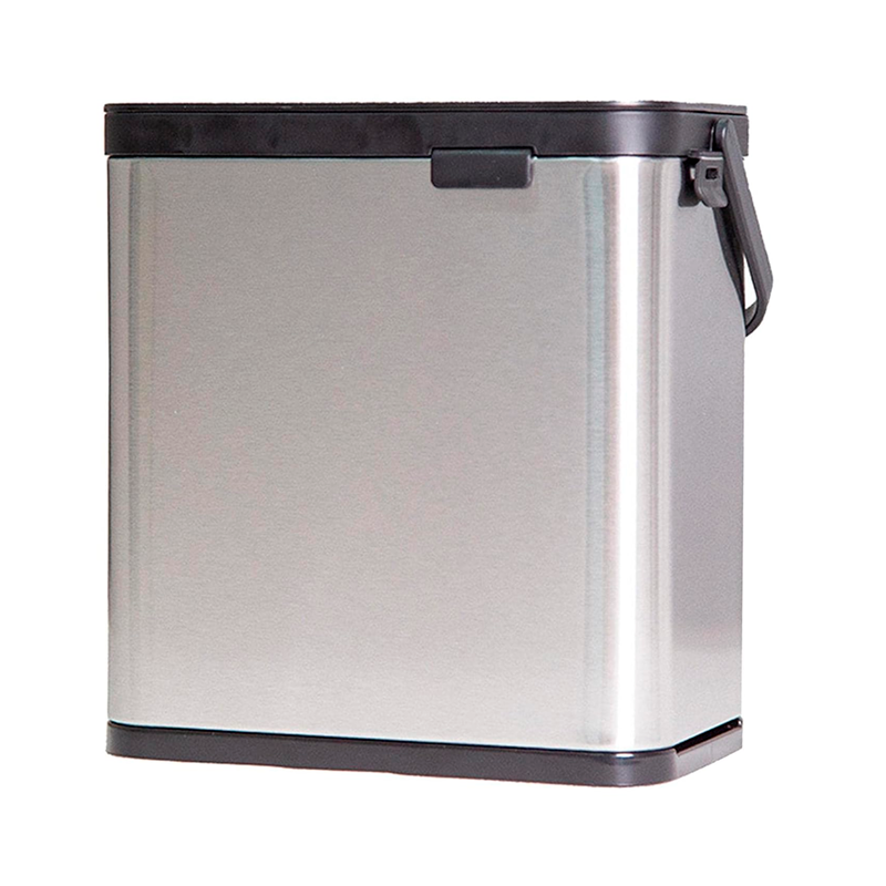Cubo De Basura Colgante Tapa Para Armario Cocina Dormitorio Plateado