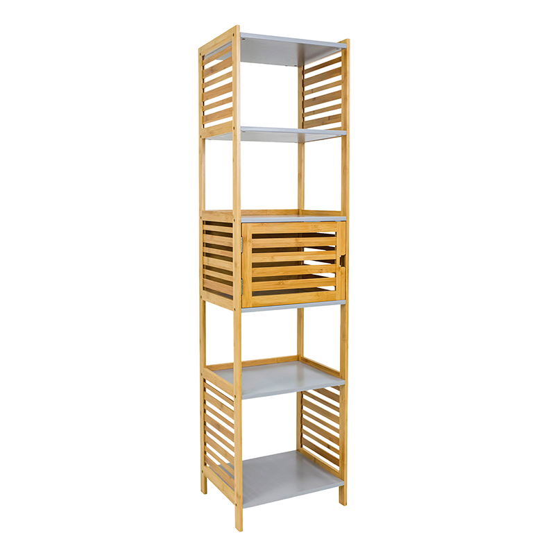 Estante De Madera 6 Niveles Organizador Cocina/ Baño Repisa Marrón Claro