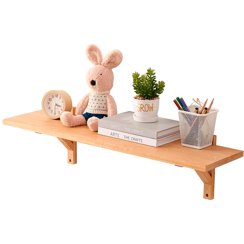 Estante Organizador Baño Repisas Flotantes Pared Marrón Grande