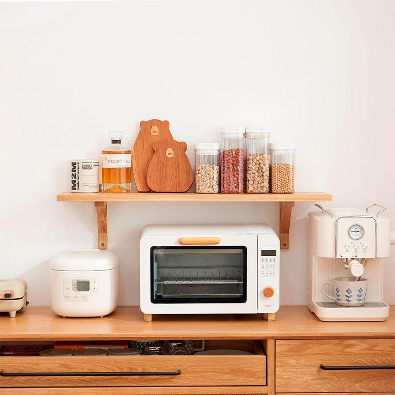 Estante Organizador Baño Repisas Flotantes Pared Marrón Grande