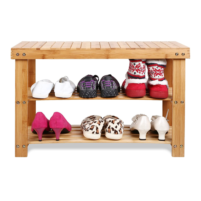 Zapatero De Bambu Banco Organizador De Zapatos Tabuerete Banco De Bambu