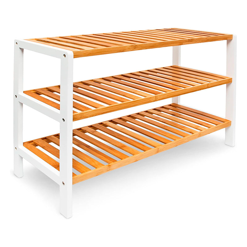 Estante Organizador De Bambu Mueble De Lujo Para Cocina Baño 3 Niveles | Alto 55cm