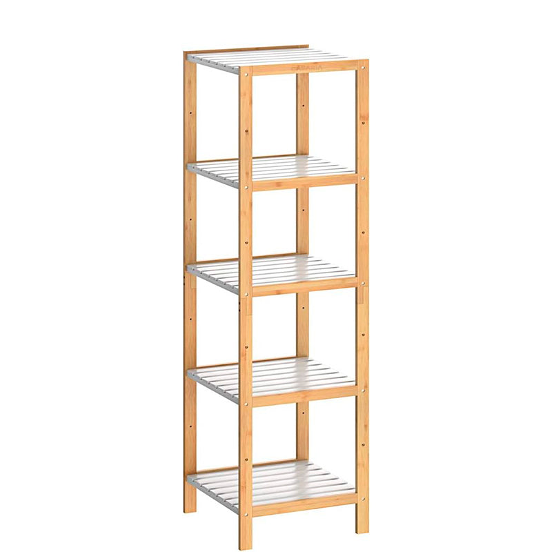 Estante Organizador De Bambu Mueble De Lujo Para Cocina Baño 5 Niveles | Alto 140cm