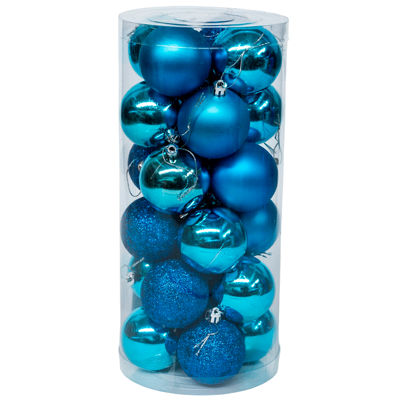 24 Esferas Navideña 8cm Bambalinas Adornos Arbolito Navidad