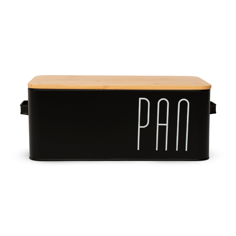 Paneras Caja de Pan Caja Acero Inoxidable con Tapa Tabla De Cortar De Bambú