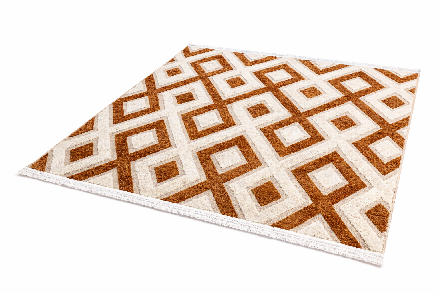 Alfombra Con Relieve Diseño 3D Antideslizante 180x200cm