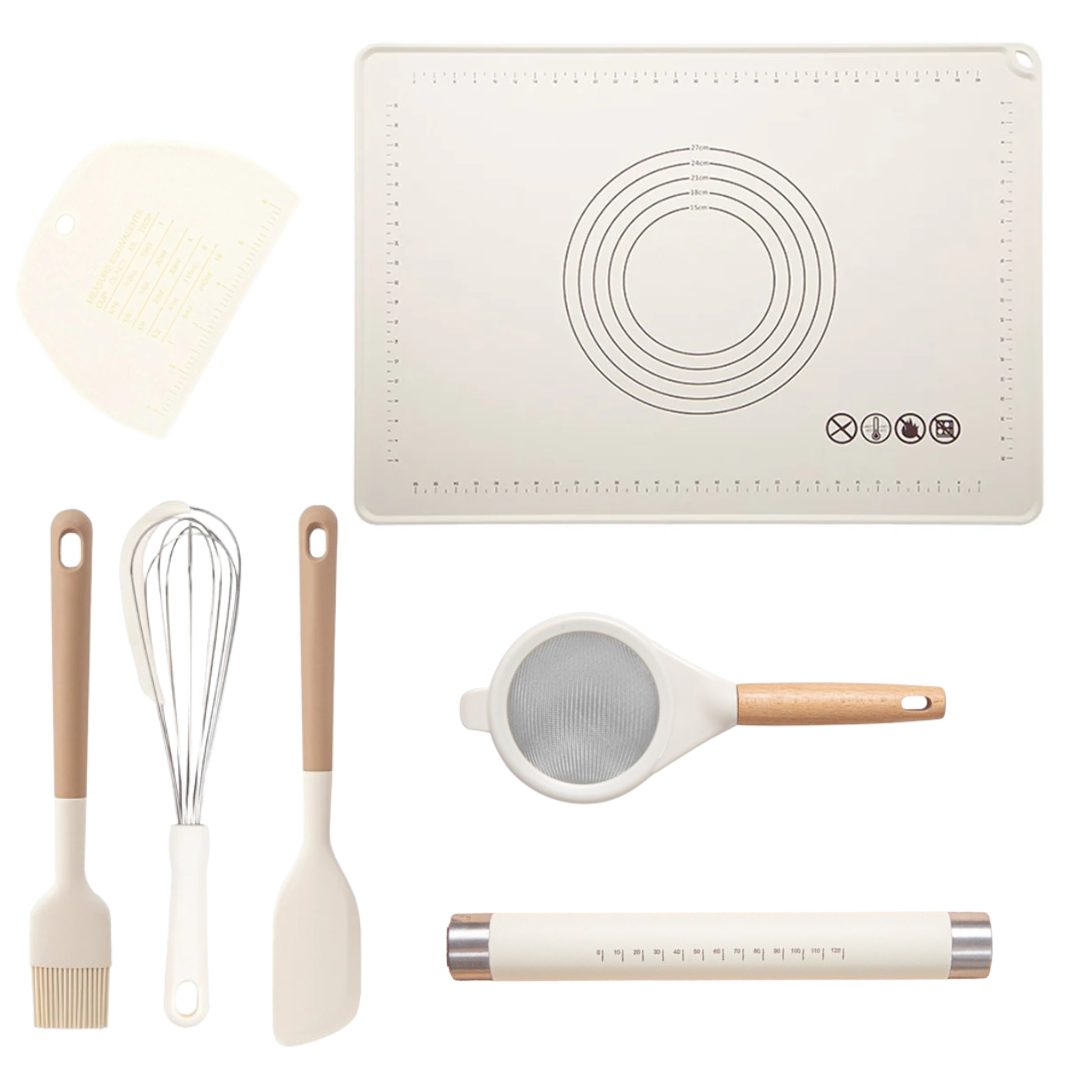 Set 7pcs Reposteria Alfombrilla de Horno Kit Utensilios Pasteleria Cake