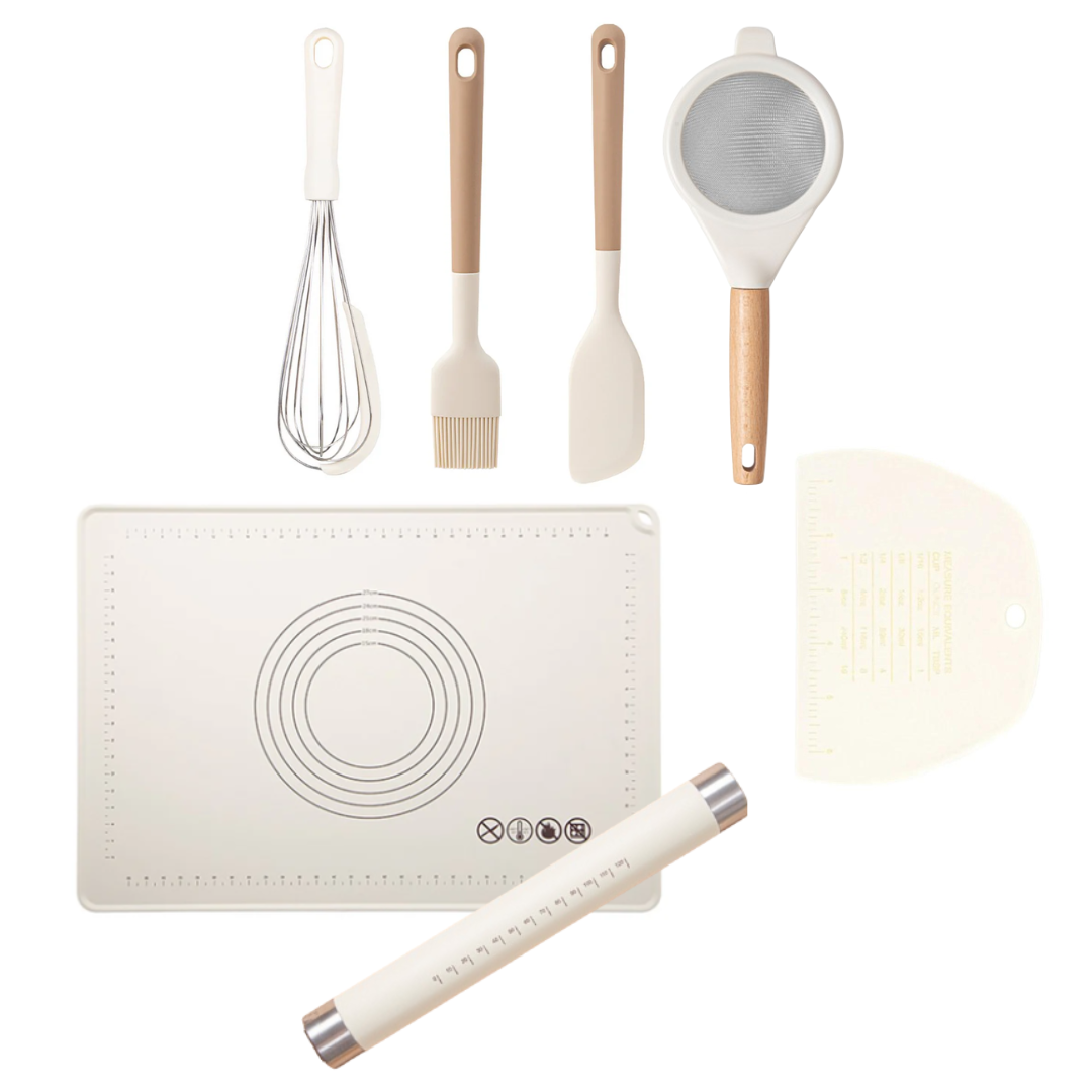 Set 7pcs Reposteria Alfombrilla de Horno Kit Utensilios Pasteleria Cake