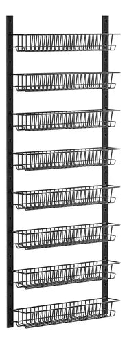 Rack Montado en Pared Organizador Colgante con Cestas Estante de Aéreo