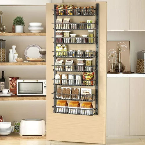 Rack Montado en Pared Organizador Colgante con Cestas Estante de Aéreo