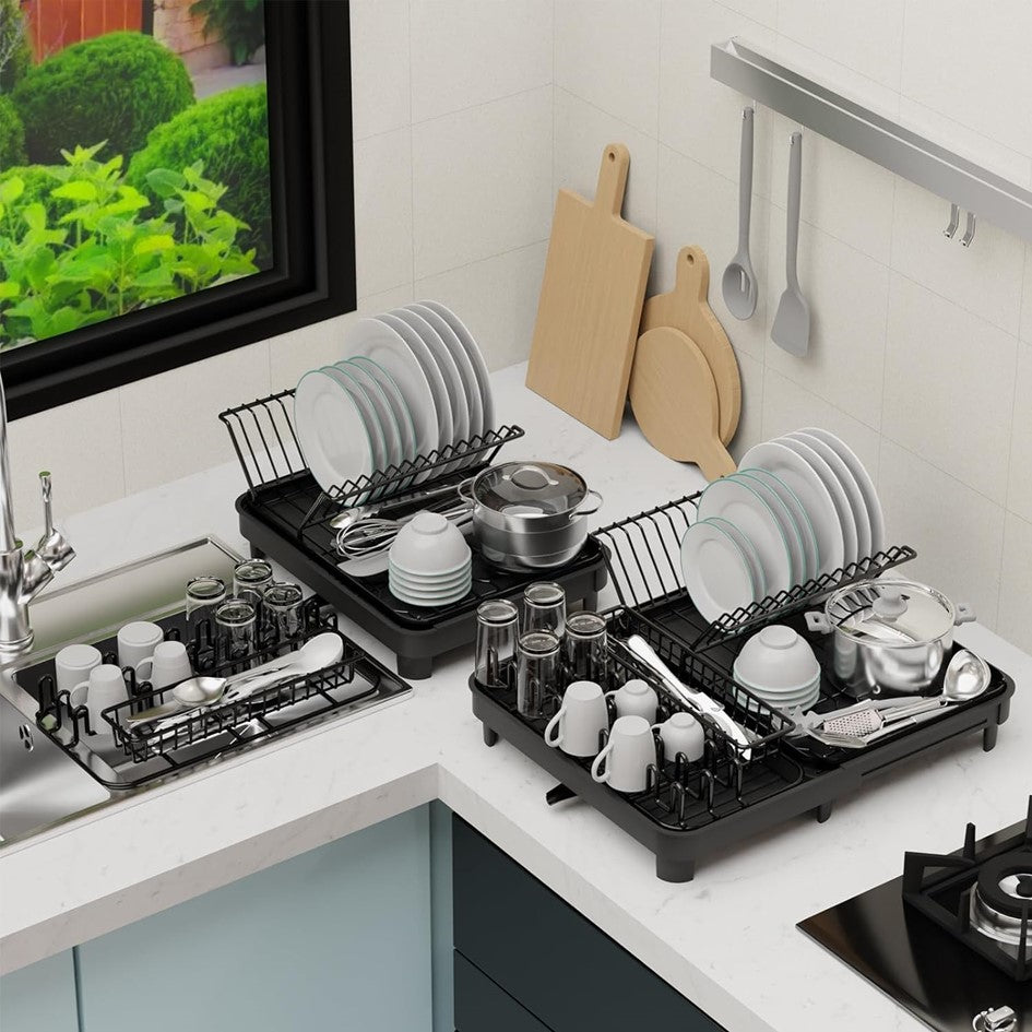 Secaplatos Escurridor Cocina Acero Inoxidable Plegable Loza