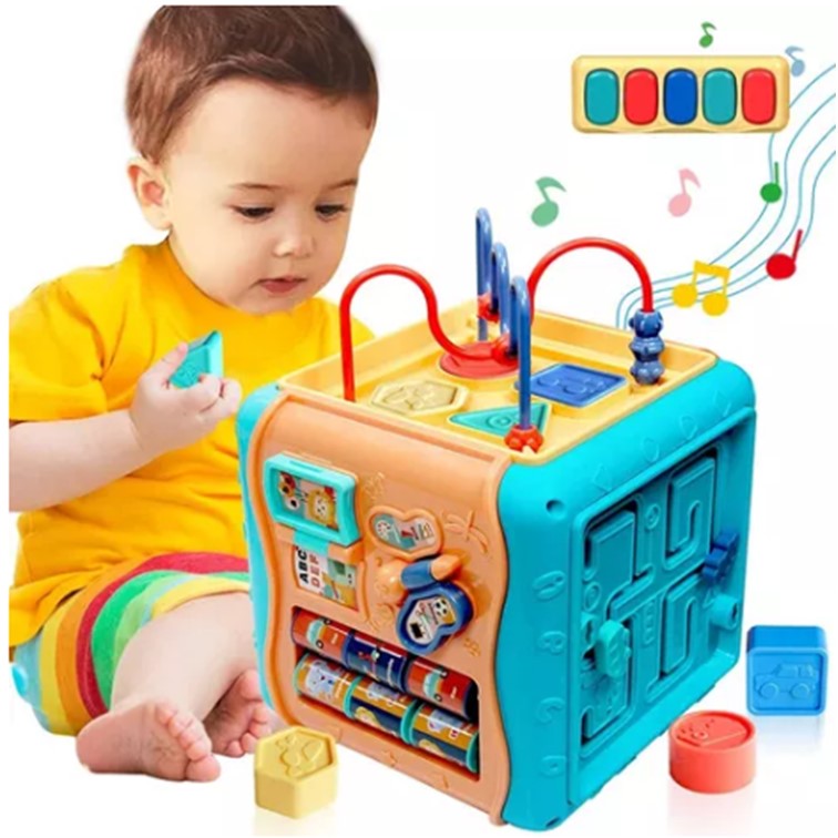 Juego Didáctico Cubo Sensorial Bebé Estimulación Temprana Ed