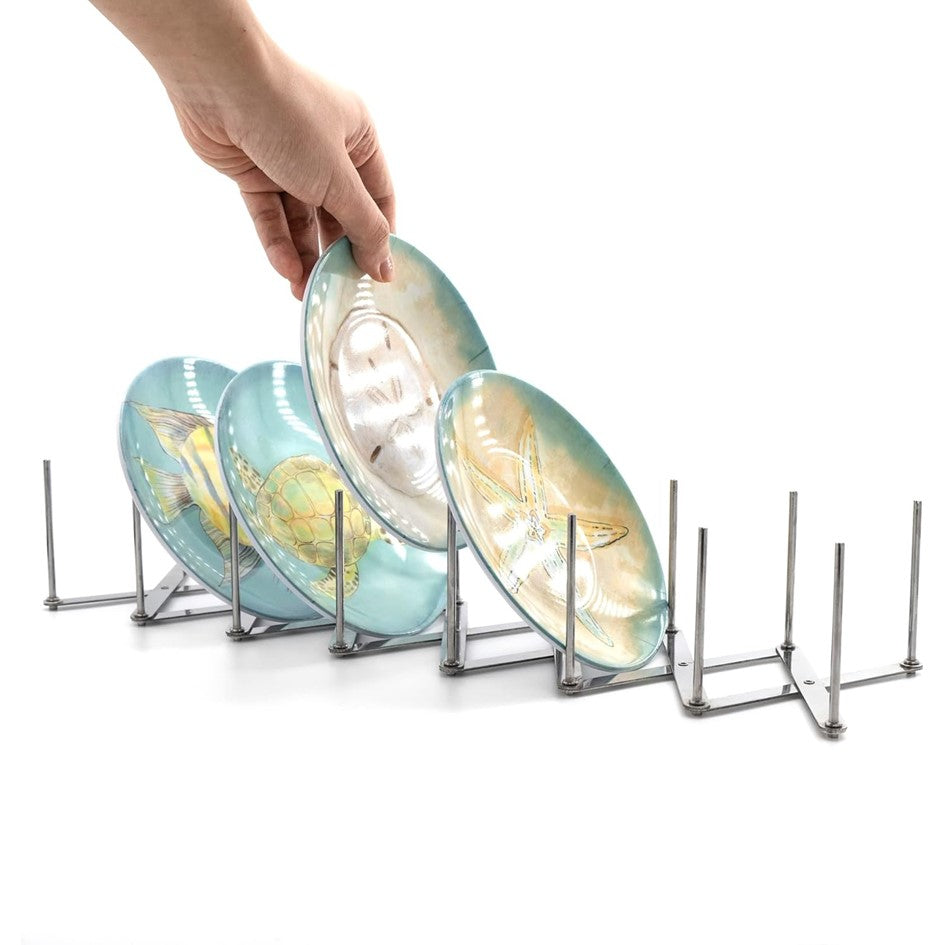 Estante Extensible Para Platos tapas y Sartenes Secaplato De Acero Inoxidable